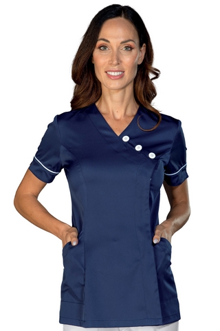 CASACCA NINIVE BLU + BIANCO 96% POLYESTER 4% SPANDEX
