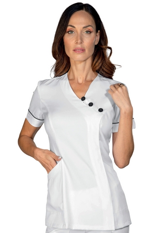 CASACCA NINIVE BIANCO + NERO 96% POLYESTER 4% SPANDEX