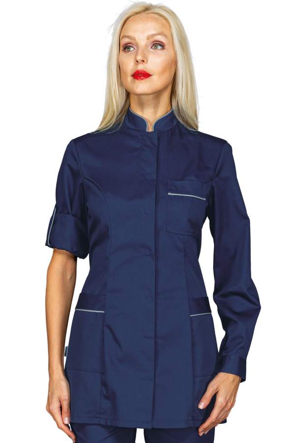 CASACCA ANTIGUA BLU + CODINO GRIGIO 65% POLYESTER 35% COTTO