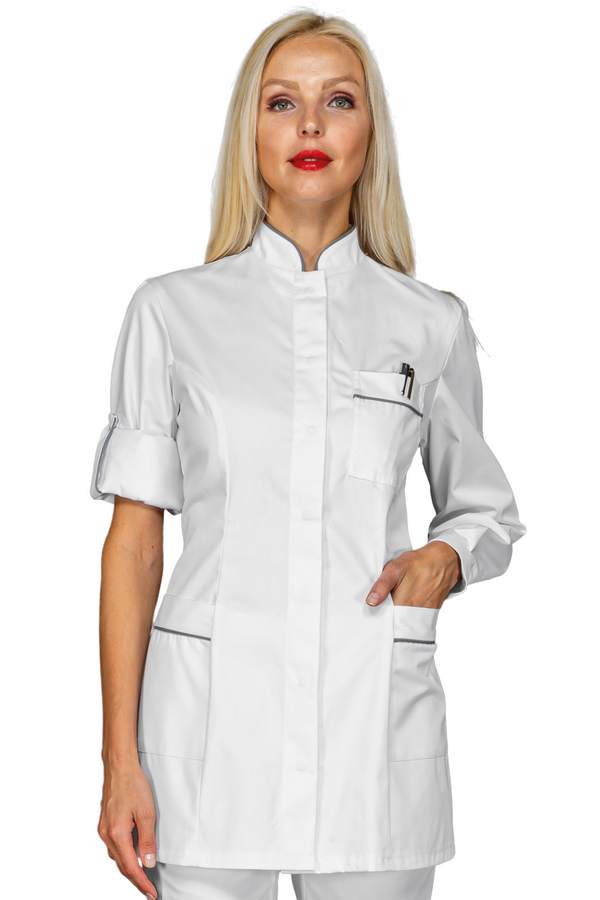 CASACCA ANTIGUA BIANCO + CODINO GRIGIO 65% POLYESTER 35% CO