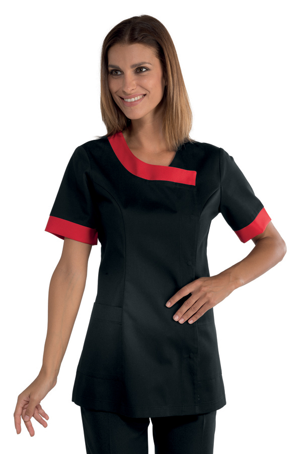 CASACCA DELHI NERO+ROSSO 65% POLYESTER 35% COTTON