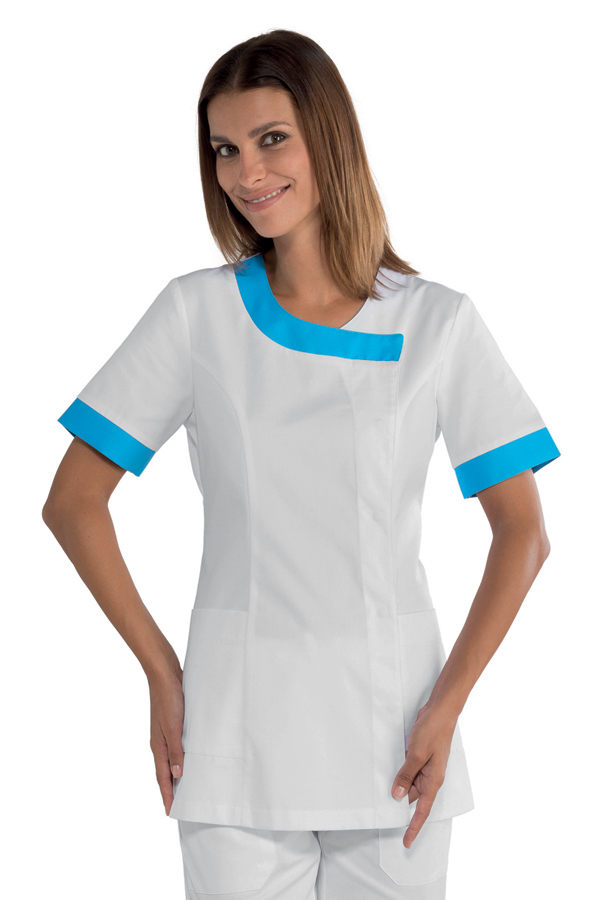 CASACCA DELHI BIANCO+TURCHESE 65% POLYESTER 35% COTTON