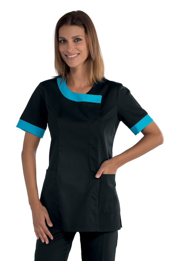 CASACCA DELHI NERO+TURCHESE 65% POLYESTER 35% COTTON