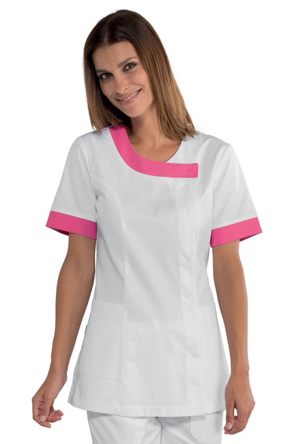 CASACCA DELHI BIANCO+FUXIA 65% POLYESTER 35% COTTON