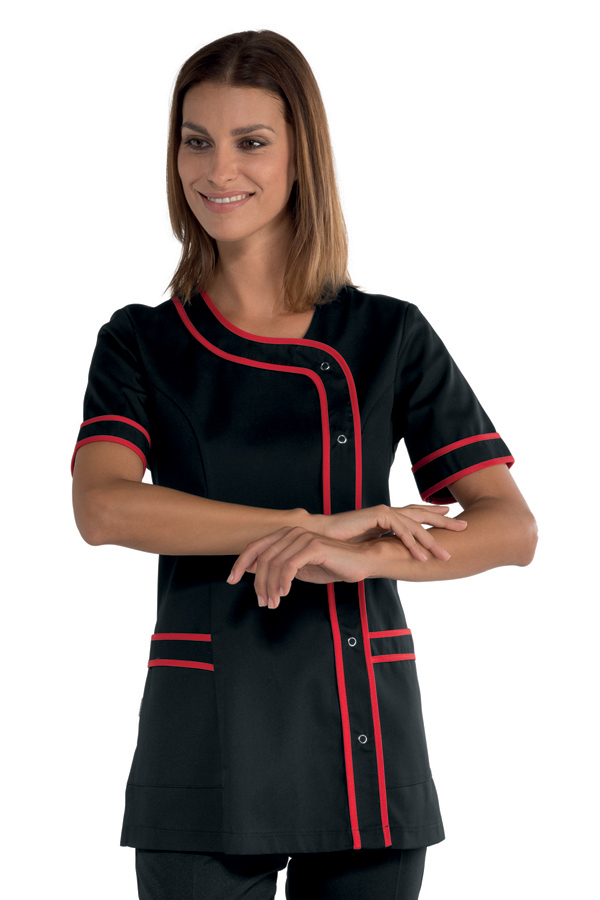 CASACCA BRASILIA NERO+ROSSO 65% POLYESTER 35% COTTON