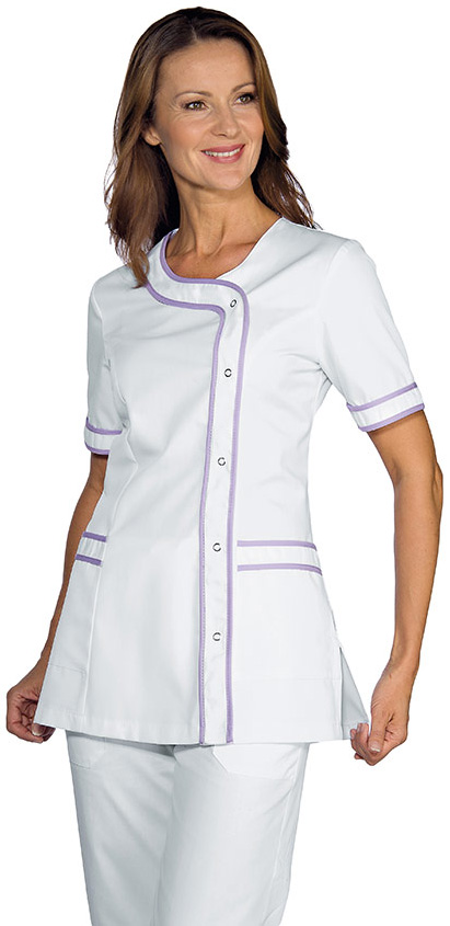 CASACCA BRASILIA BIANCO + LILLA 65% POLYESTER 35% COTTON