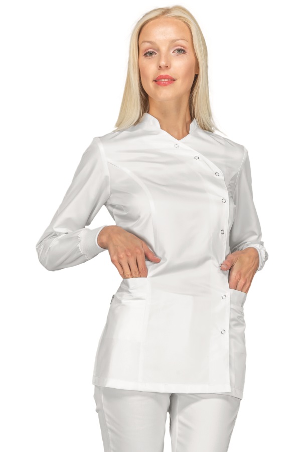 CASACCA NIZZA SUPERDRY BIANCO POLSI IN MAGLIA 100% POLYESTER