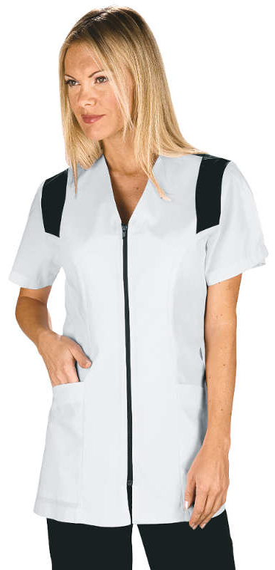 CASACCA SANTORINI BIANCO+NERO 65% POLYESTER 35% COTTON