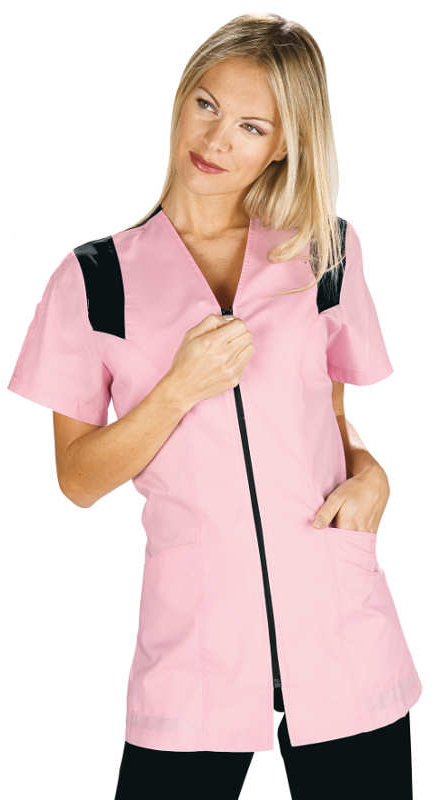CASACCA SANTORINI ROSA+NERO 65% POLYESTER 35% COTTON