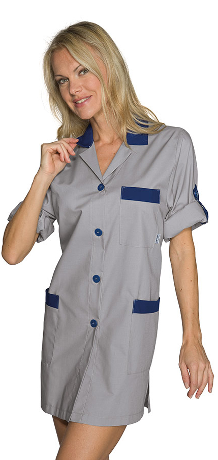 CASACCA YORK GRIGIO+BLU 65% POLYESTER 35% COTTON