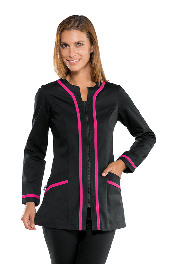 CASACCA ARUBA NERO+FUXIA 65% POLYESTER 35% COTTON