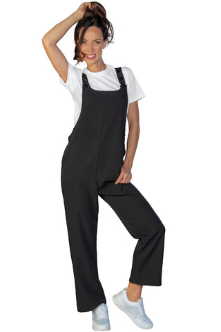 SALOPETTE SUPER STRETCH NERO 96% POLYESTER 4% SPANDEX