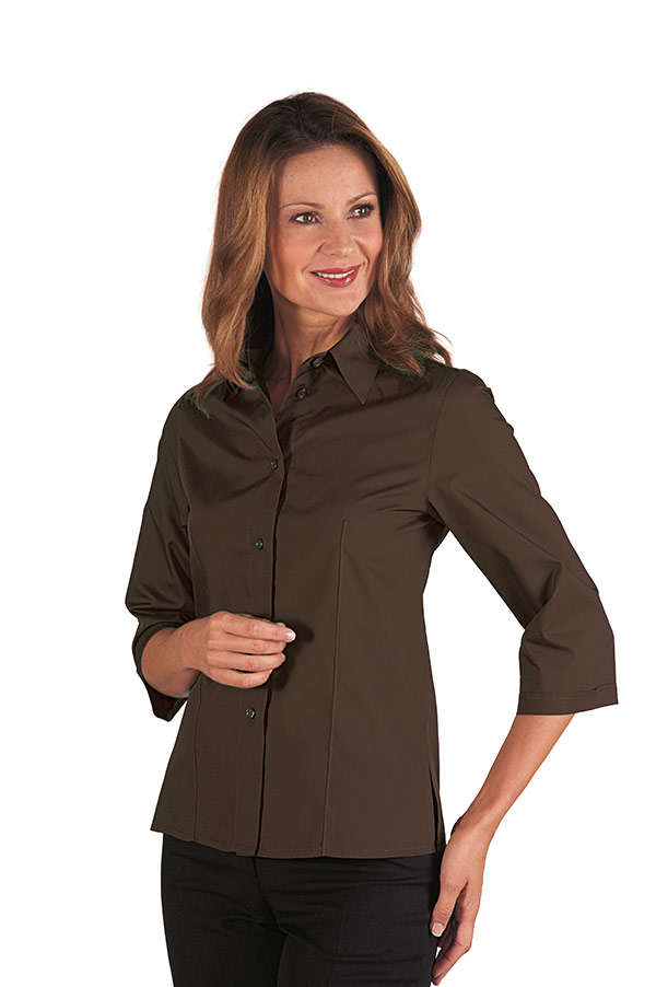 CAMICETTA KYOTO MAN.3/4 CACAO 65% POLYESTER 35% COTTON
