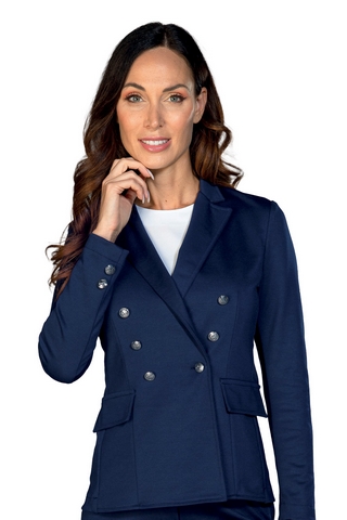 GIACCA VILNIUS JERSEY MILANO BLU 96% POLYESTER 4% SPANDEX