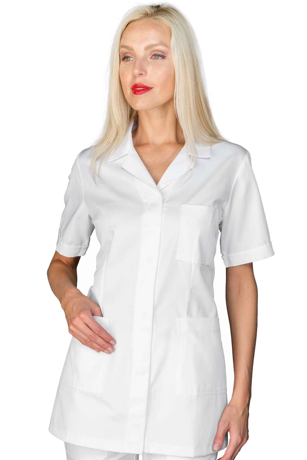 CASACCA ATENE M/M BIANCO 65% POLIESTER 35% COTONE