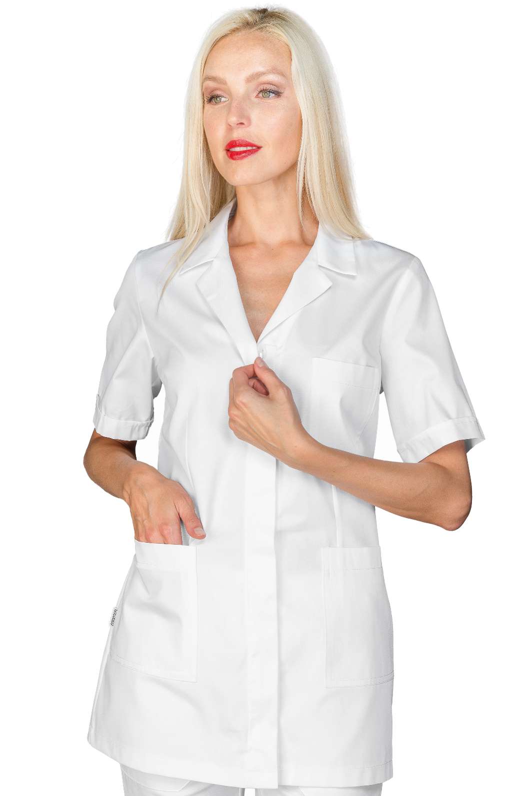 CASACCA ATENE M/M BIANCO ZIP 65% POLIESTER 35% COTON