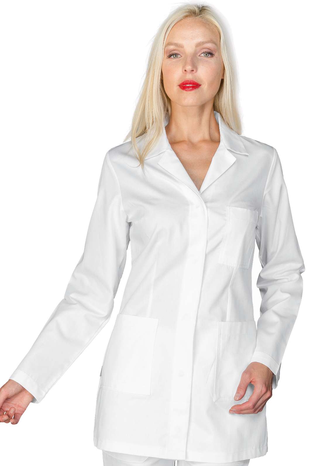 CASACCA ATENE BIANCO SENZA ELASTICO AI POLSI 100% COTONE