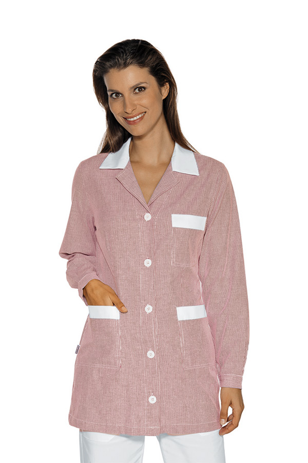 CASACCA MARBELLA RIGATINO BORDEAUX+BIANCO 100 % COTTON