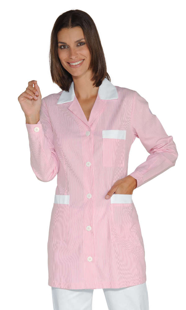 CASACCA MARBELLA RIGATINO ROSA+BIANCO 100 % COTTON
