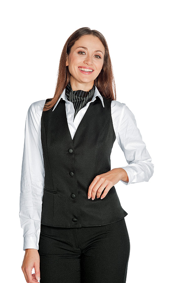 GILET DONNA VENEZIA NERO 100 % POLYESTER