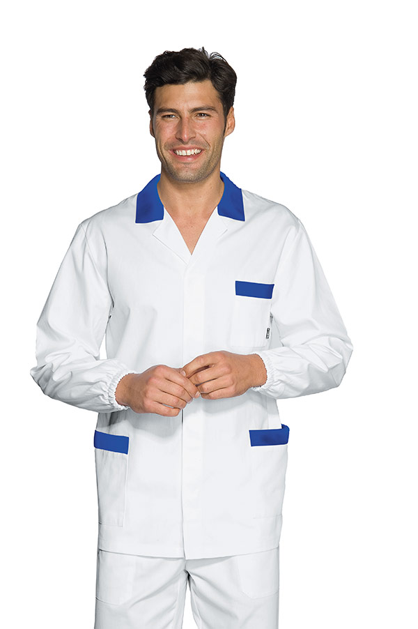 CASACCA PETER BIANCO+BLU CINA 100 % COTTON