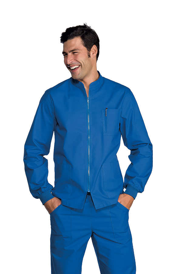 CASACCA SAMARCANDA POLSI IN MAGLIA AZZURRO 100 % COTTON