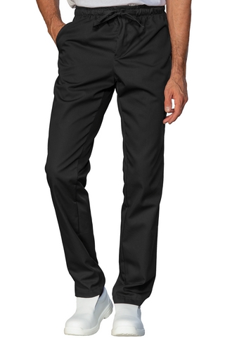 PANTALONE SLIM ZIP UNISEX NERO 65% POLYESTER 35% COTTON