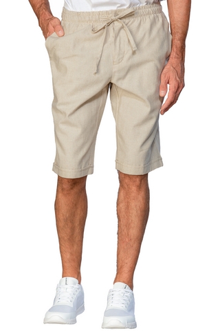 PANTALONCINO SLIM ZIP UNISEX LINO 60% COTTON 40% LINEN