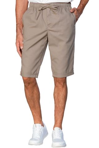 PANTALONCINO SLIM ZIP UNISEX TORTORA 65% POLYESTER 35% COTTON