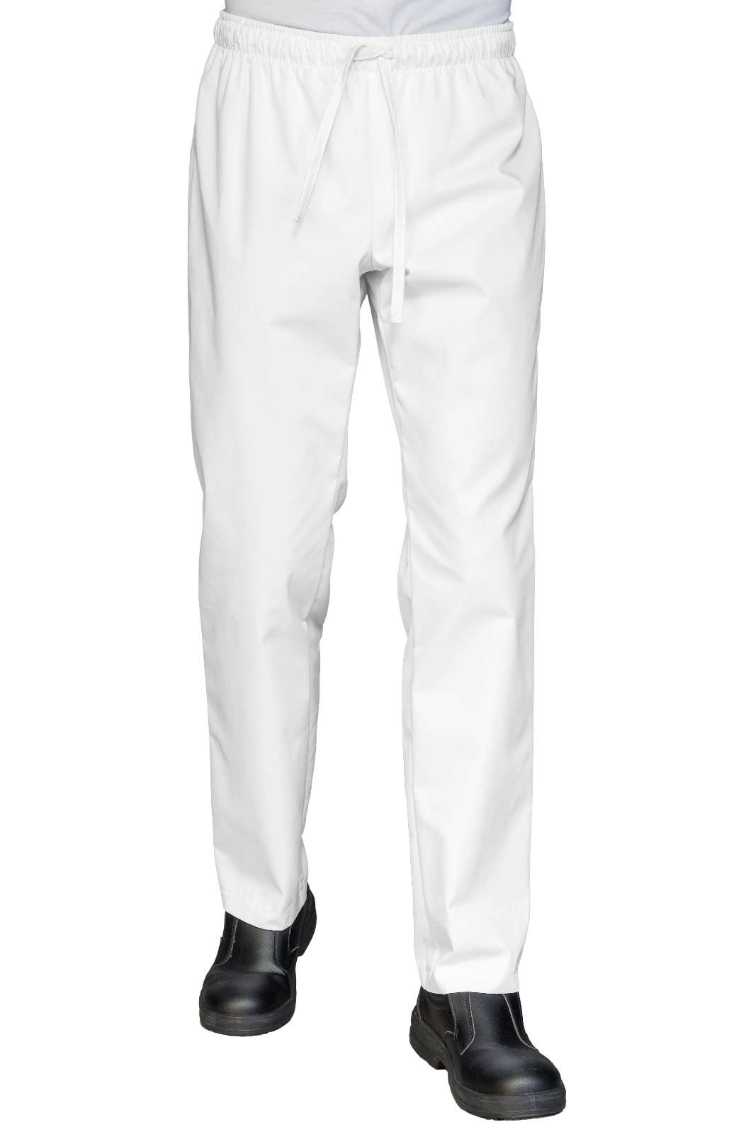 PANTALONE CON ELASTICO SENZA TASCHE BIANCO