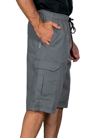 PANTACARGO SHORT GRIGIO 65% POLYESTER 35% COTTON