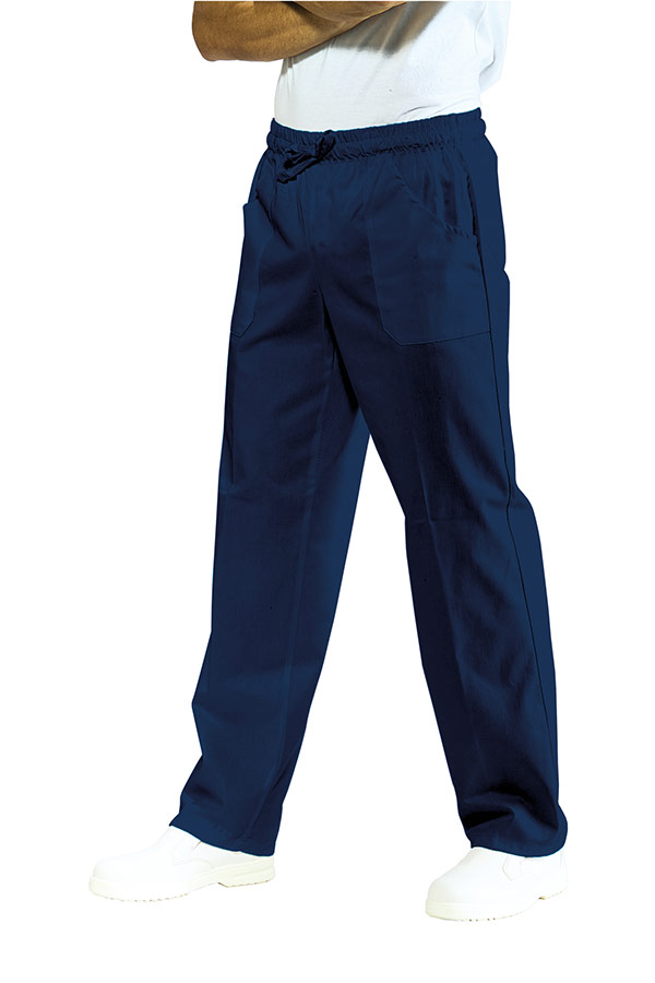 PANTALONE C/ELASTICO BLU 100 % COTTON