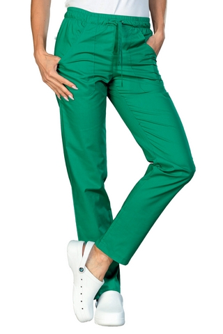 PANTALONE CON ELASTICO VERDE 65% POLYESTER 35% COTTON