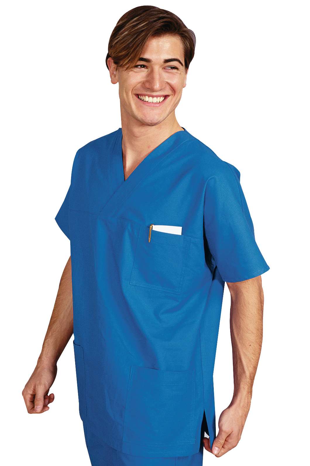 CASACCA COLLO A V AZZURRO 3XL UNISEX