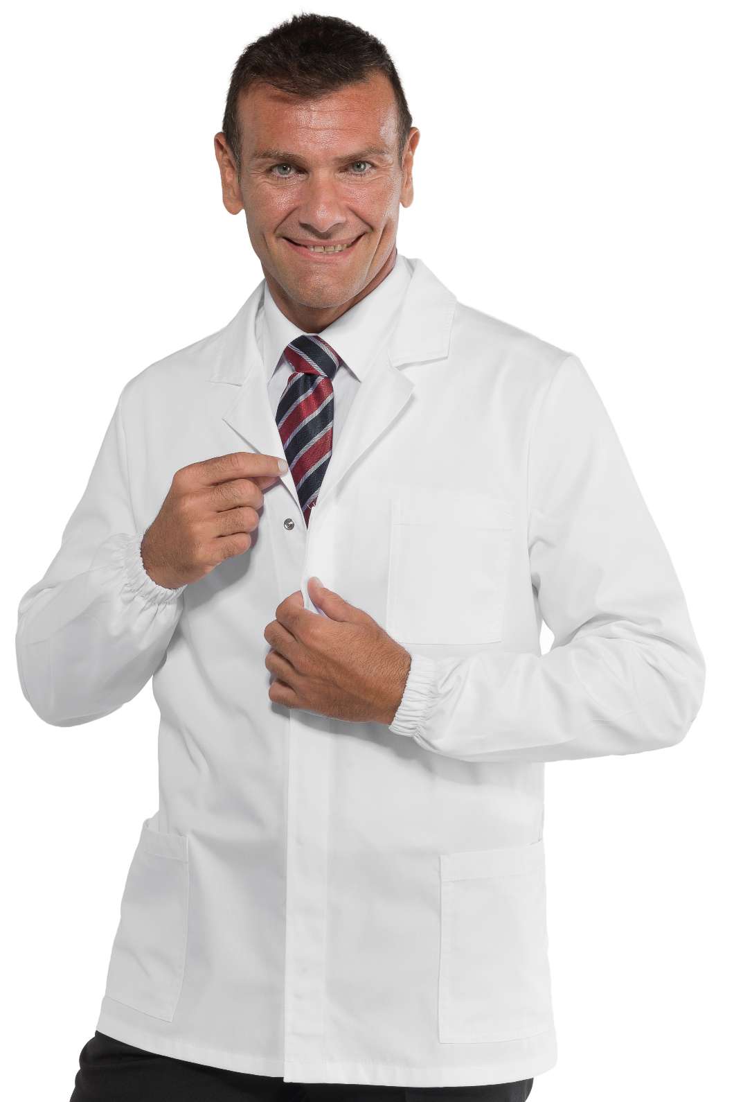 GIACCA SPORT BIANCO BOTTONI A PRESSIONE 4XL