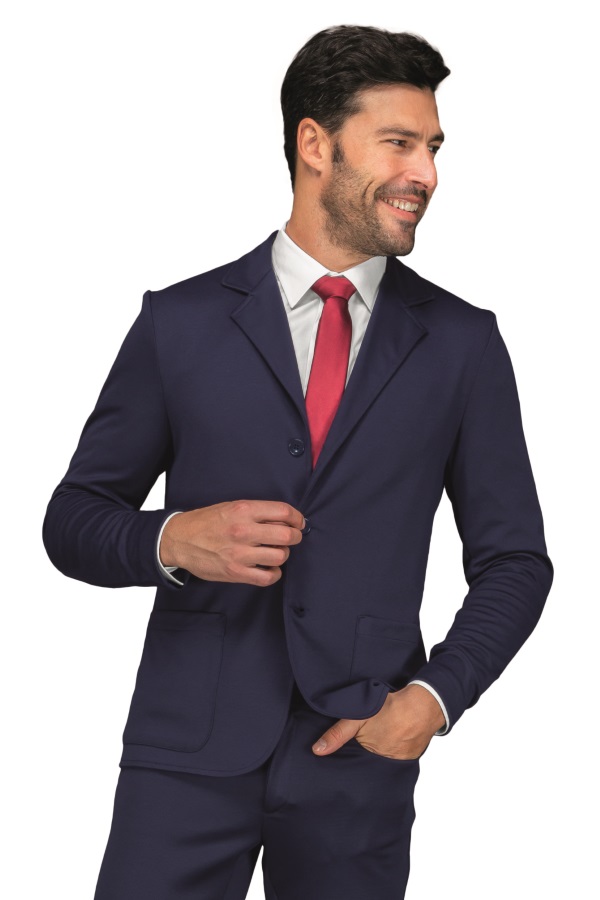 GIACCA SPRINGFIELD JERSEY MILANO BLU 96% POLYESTER 4% SPANDE