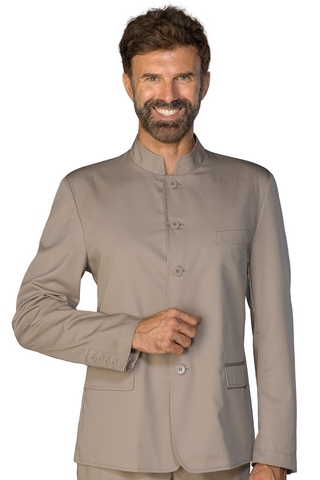 GIACCA RIAD TORTORA CON SPACCHI 65% POLYESTER 35% COTTON