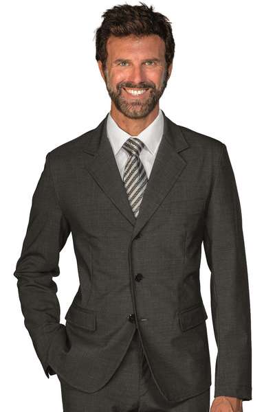 GIACCA CLEVELAND ANTRACITE STRETCH LANA 54% POLYESTER 44% WOOL (LANA) 2%