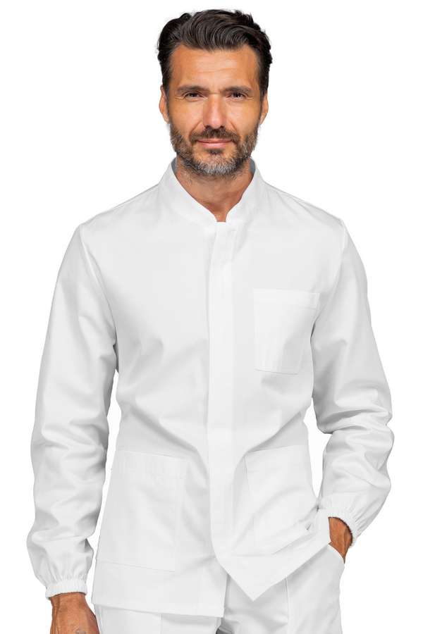 CASACCA CORFU' CON ZIP BIANCO 65% POLYESTER 35% COTTON
