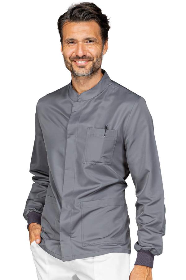 CASACCA CORFU' SUPERDRY POLSO IN MAGLIA GRIGIO 100% POLYESTE