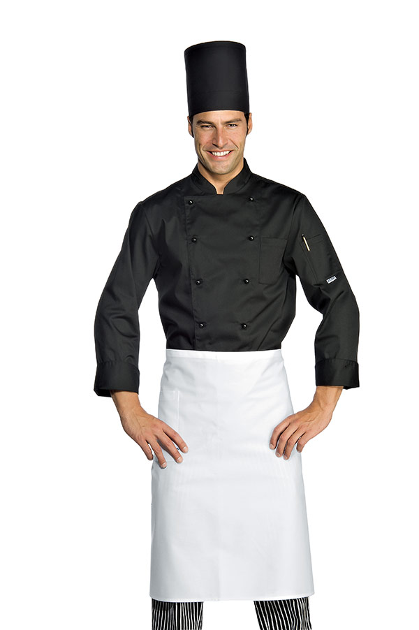 GIACCA CUOCO EXTRALIGHT NERO 65% POLYESTER 35% COTTON