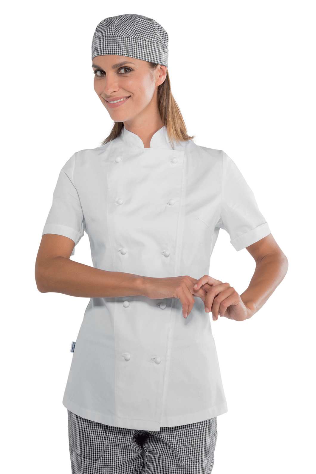 GIACCA LADY CHEF MEZZA MANICA BIANCO 100 % COTTON