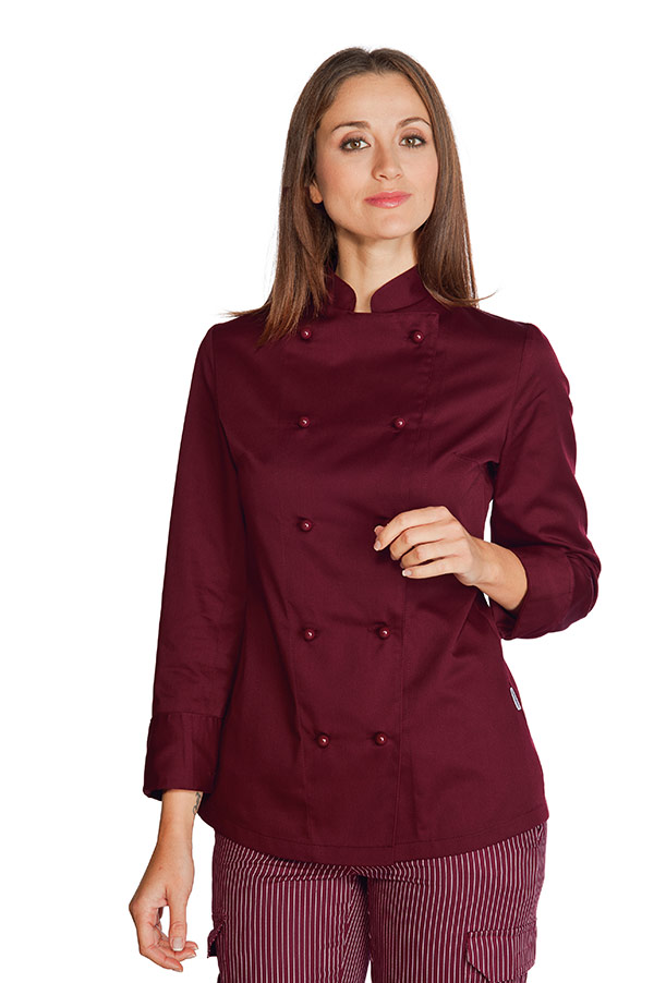 GIACCA LADY BURGUNDY 65% POLYESTER 35% COTTON