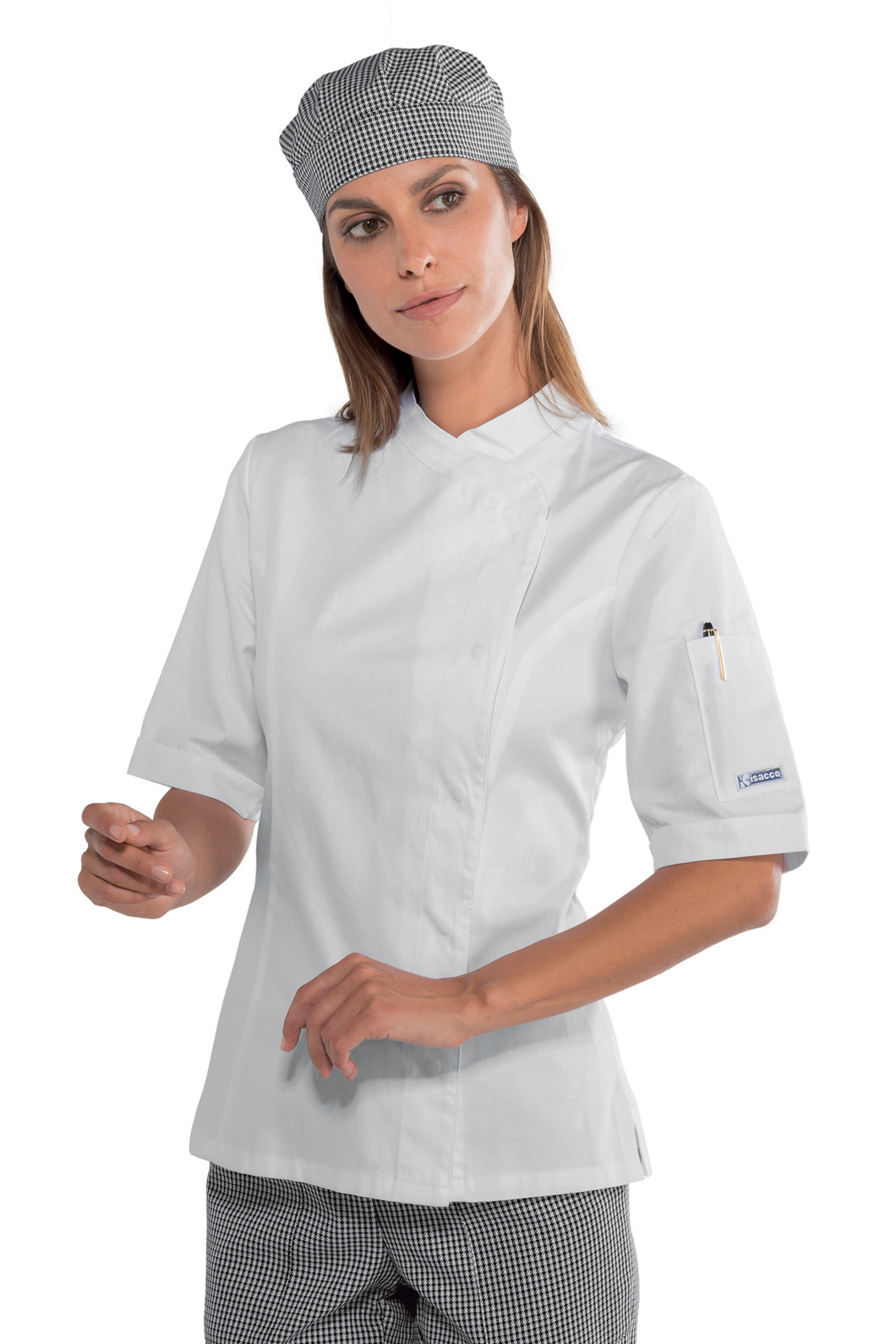 GIACCA LADY SNAPS MEZZA MANICA BIANCO 100 % COTTON