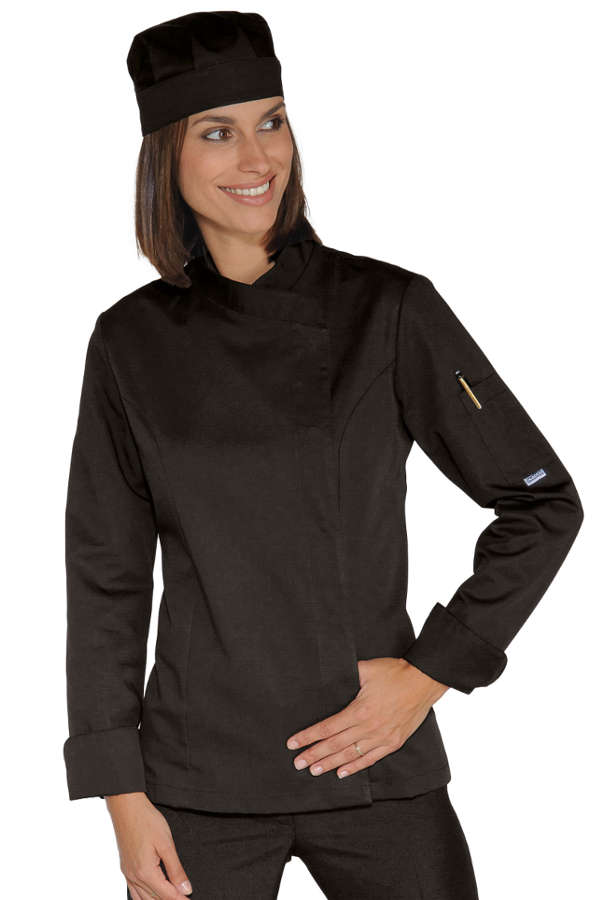 GIACCA LADY SNAPS NERO 65% POLYESTER 35% COTTON