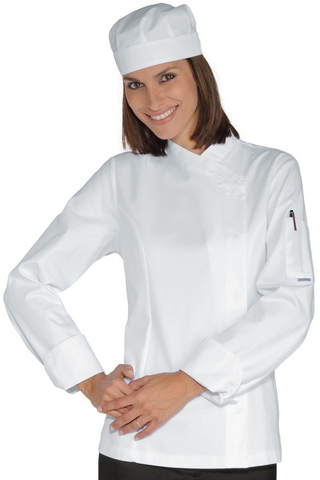 GIACCA LADY SNAPS LYOCELL BIANCO 53% LYOCELL 47% RECYCLED POLYESTER
