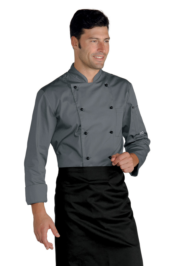 GIACCA CUOCO GRIGIO 65% POLYESTER 35% COTTON