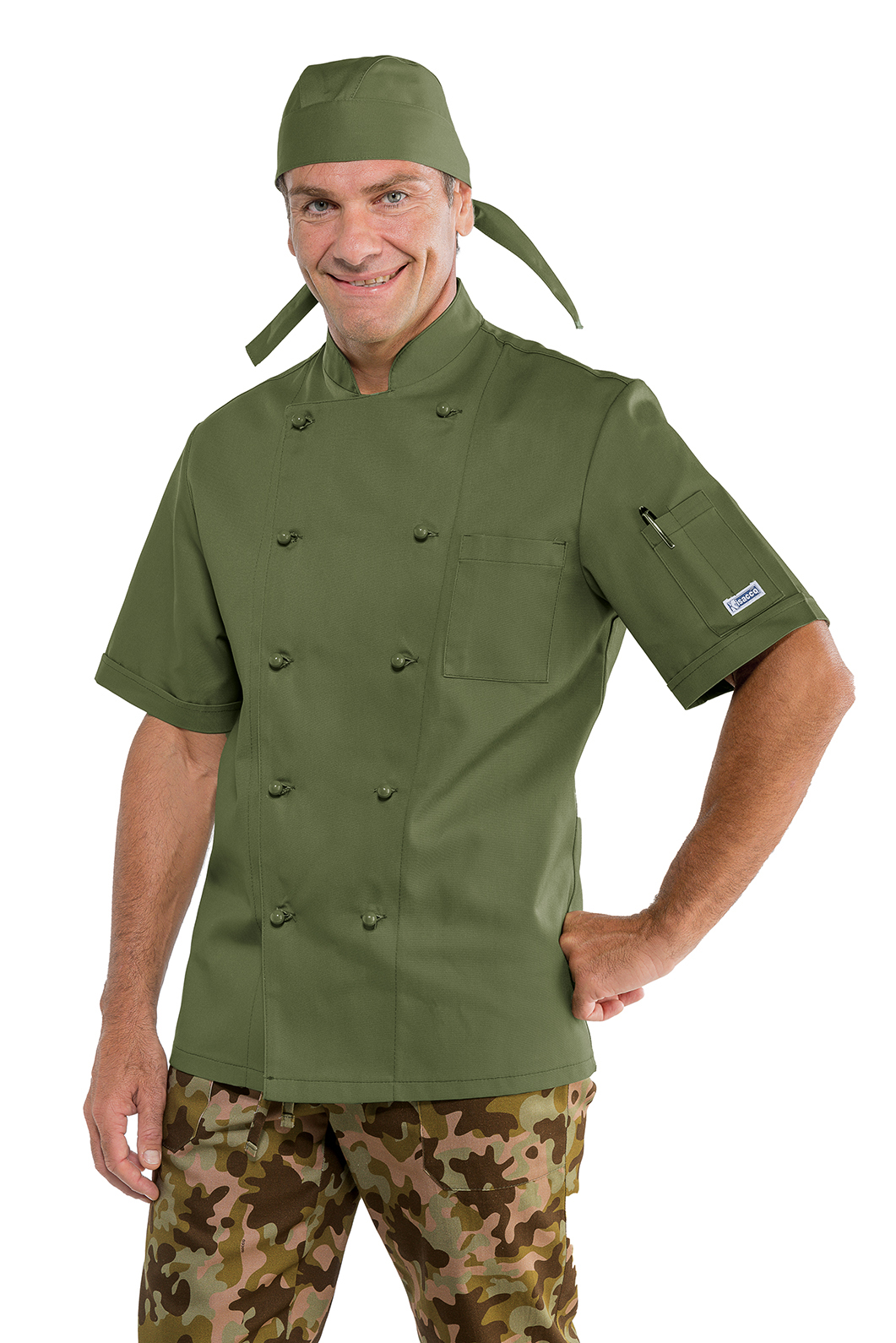 GIACCA CUOCO MILITARE MEZZA MANICA 65% POLYESTER 35% COTTON