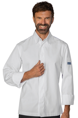GIACCA CUOCO CHICAGO BIANCO 65% POLYESTER 35% COTTON