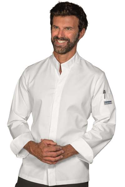 GIACCA CUOCO SINCLER SATIN BIANCO 100% COTTON
